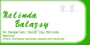 melinda balazsy business card